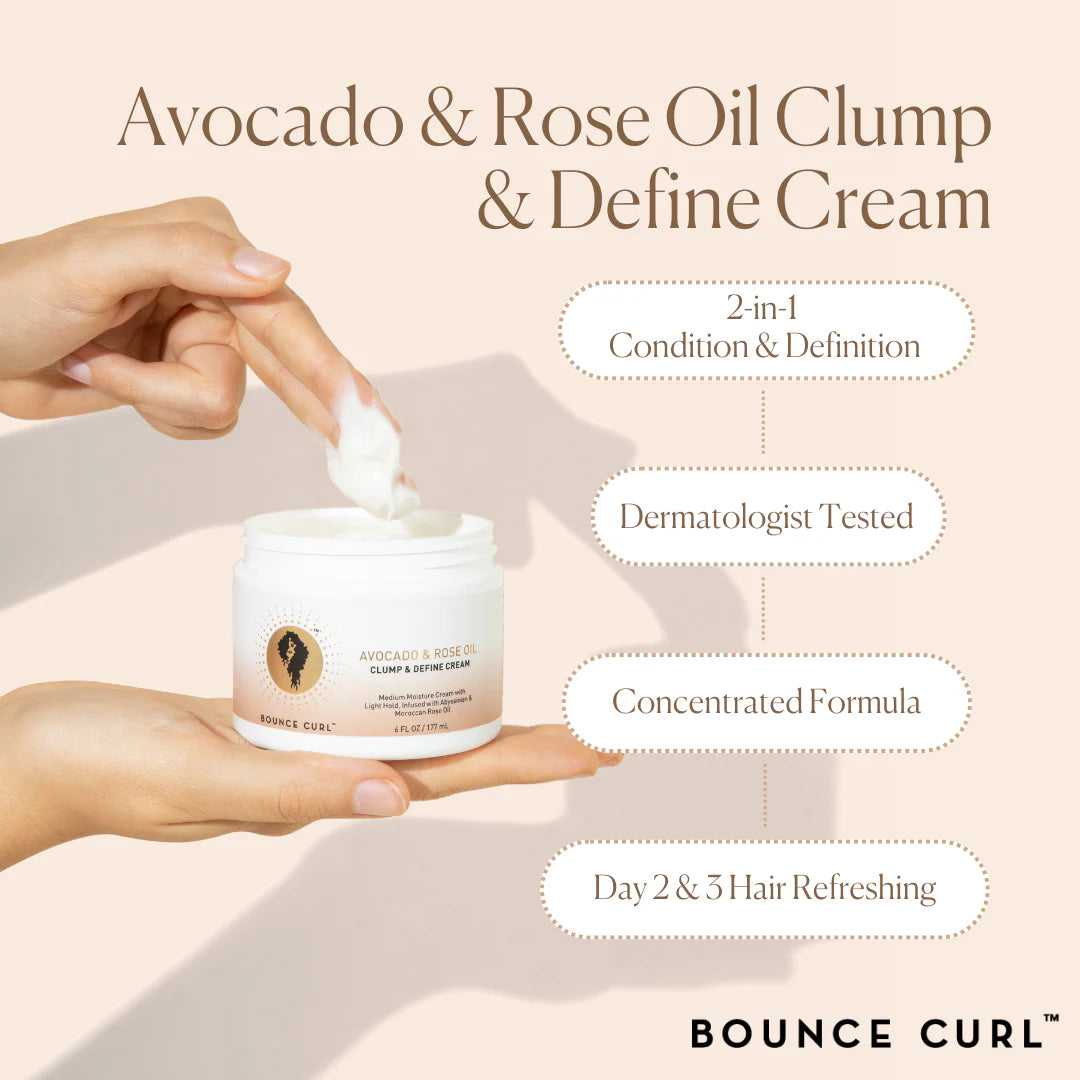 Bounce Curl Avocado & Rose Oil Clump and Define Cream 177ml - product benefits