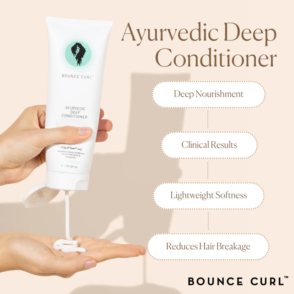 Bounce Curl Ayurvedic Deep Conditioner - key benefits for wavy curly and coily hair