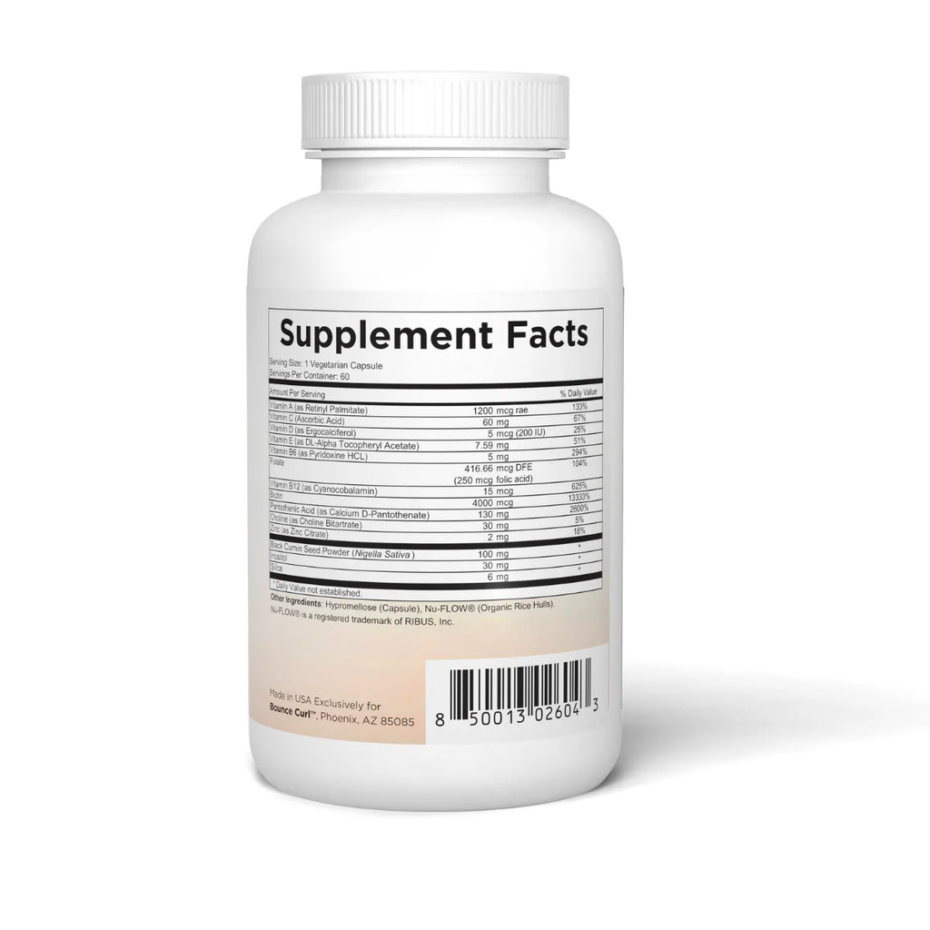 Bounce Curl Hair Vitamins - Product - Supplement Fact