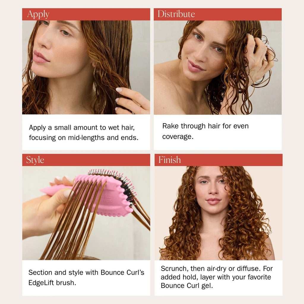 Bounce Curl Hydra-Lite Styling Cream - how to use application guide