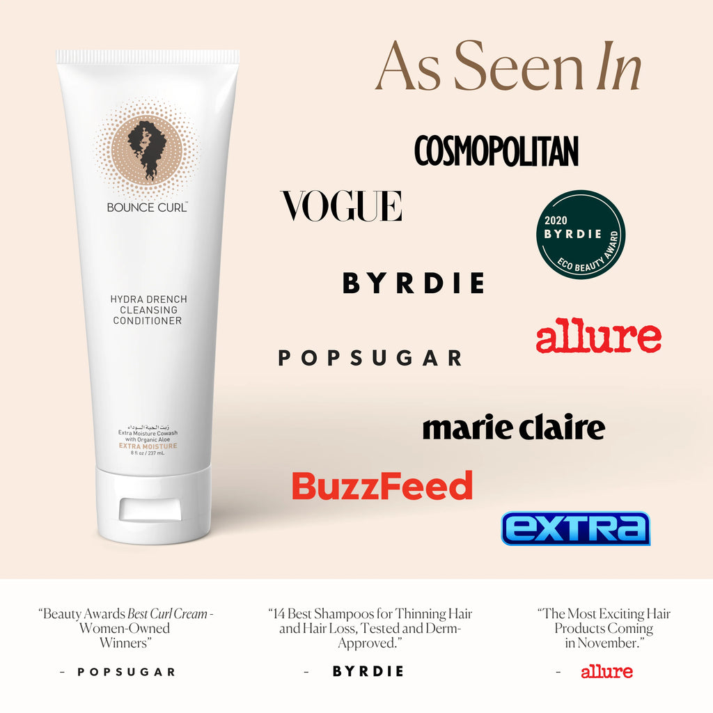 Bounce Curl Hydra Drench Cleansing Conditioner - as seen in press features