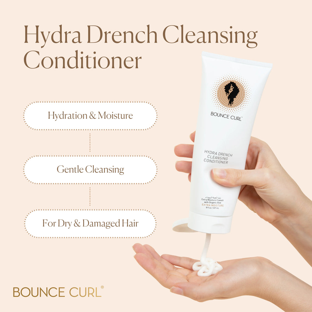 Bounce Curl Hydra Drench Cleansing Conditioner - key benefits for wavy curly and coily hair