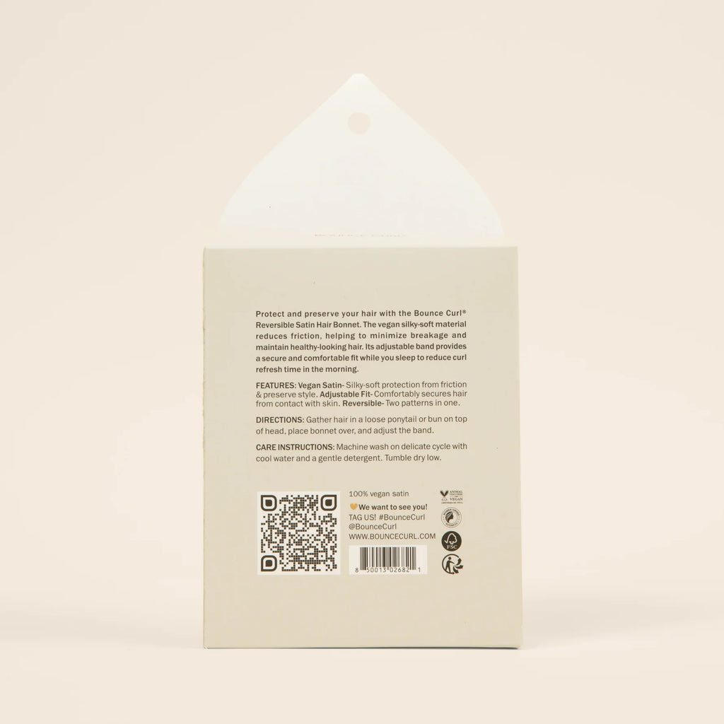 Bounce Curl Reversible Satin Hair Bonnet - Back