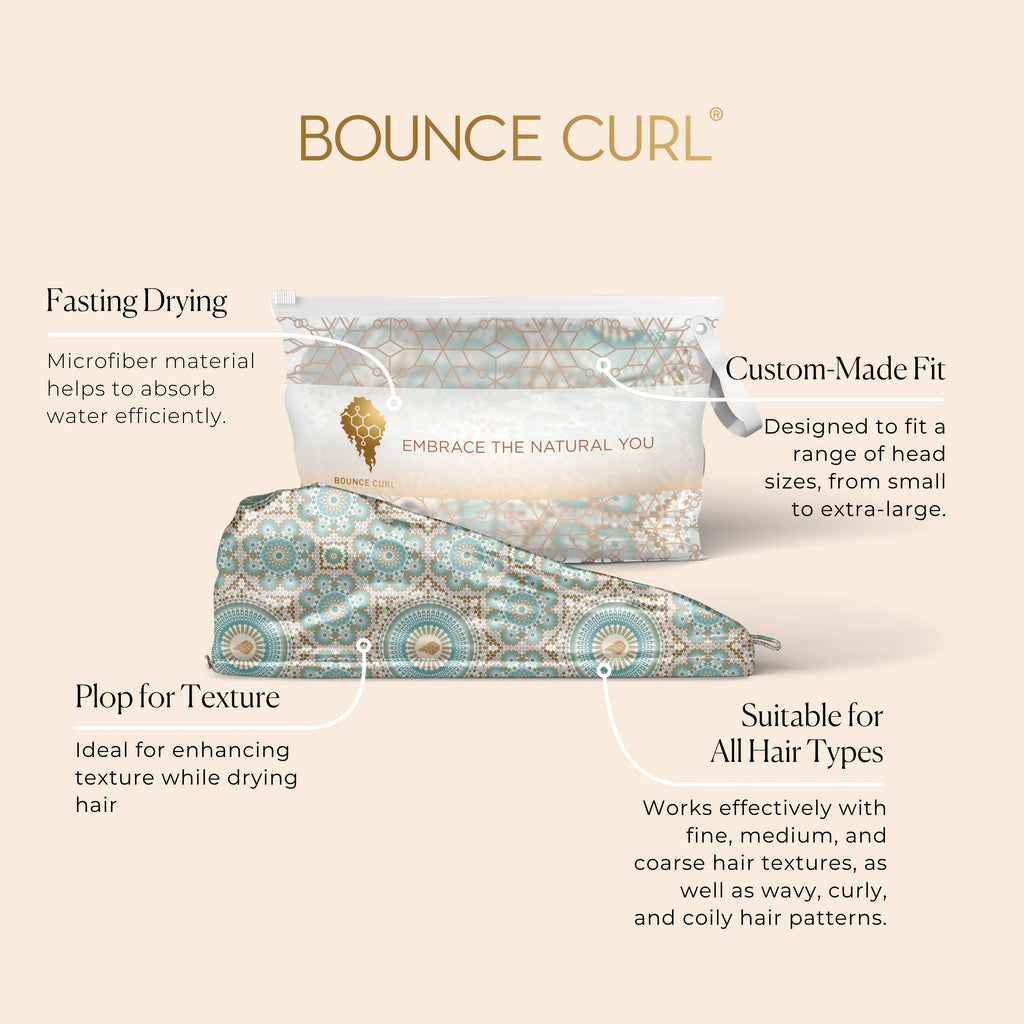 Bounce Curl Satin Microfiber Turban - key benefits for curly hair