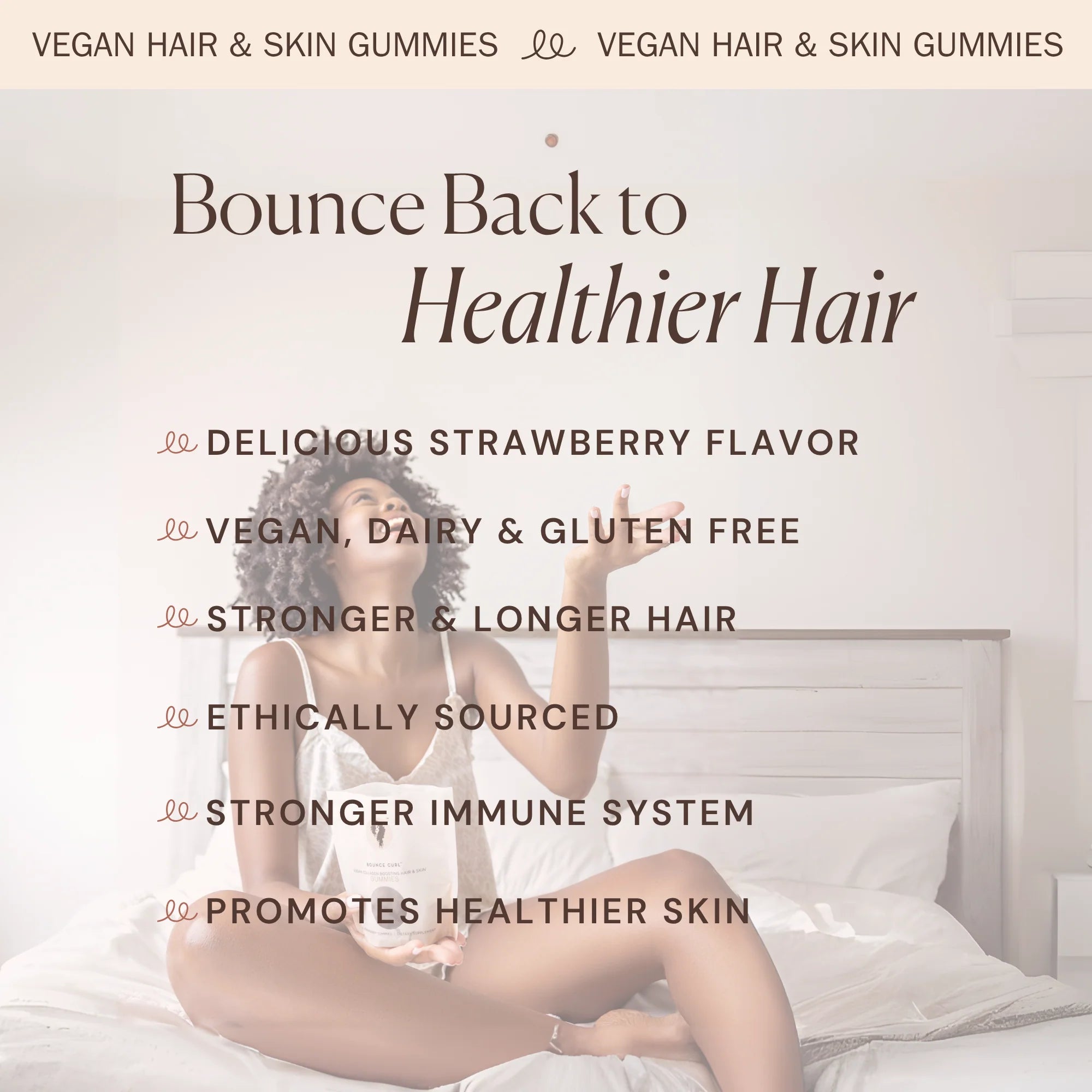 Bounce Curl Vegan Collagen Gummies - product feature graphic