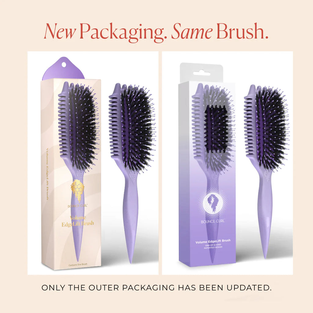 Bounce Curl Volume EdgeLift Brush - size and bristle comparison