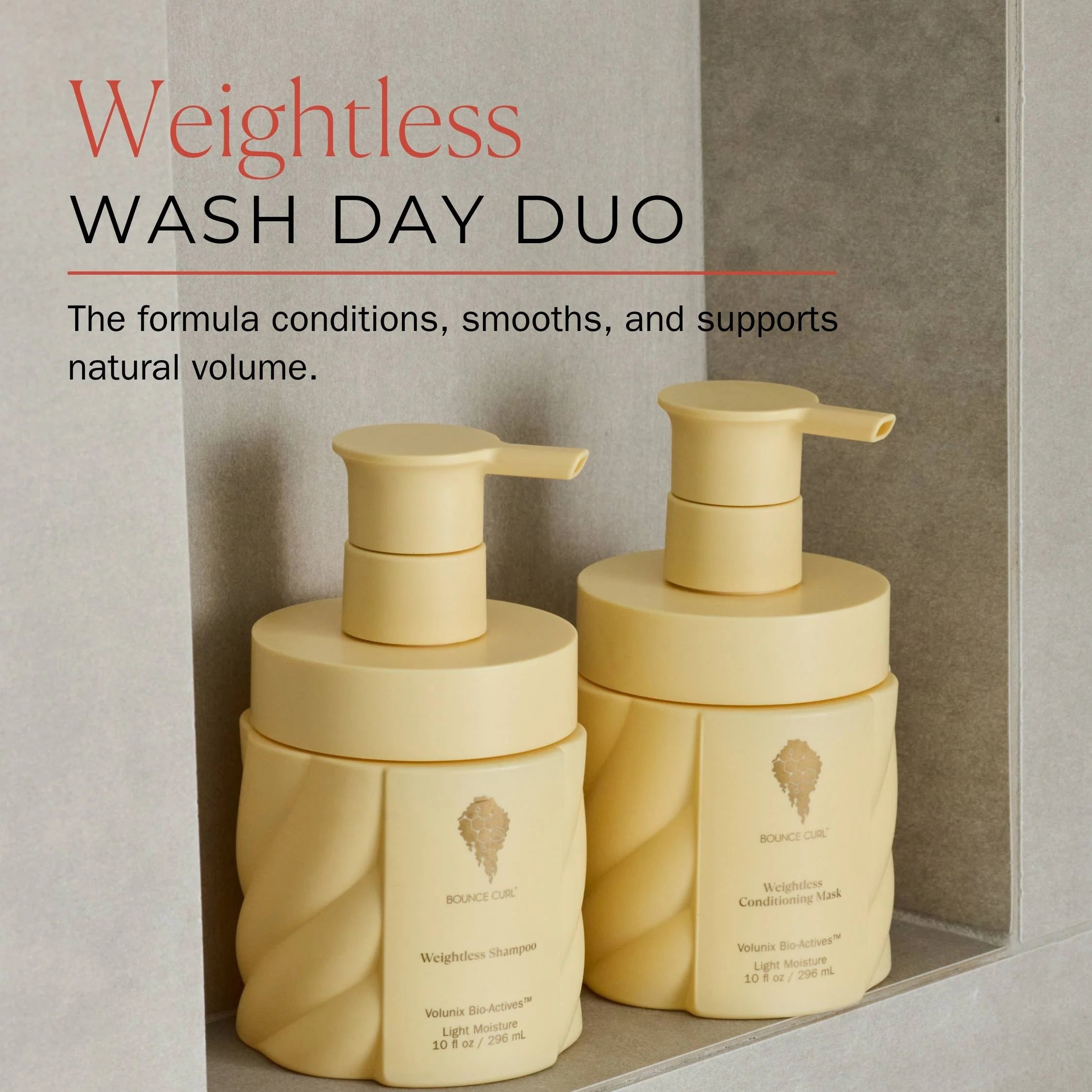 Bounce Curl Weightless Shampoo and Conditioning Mask - complete weightless duo