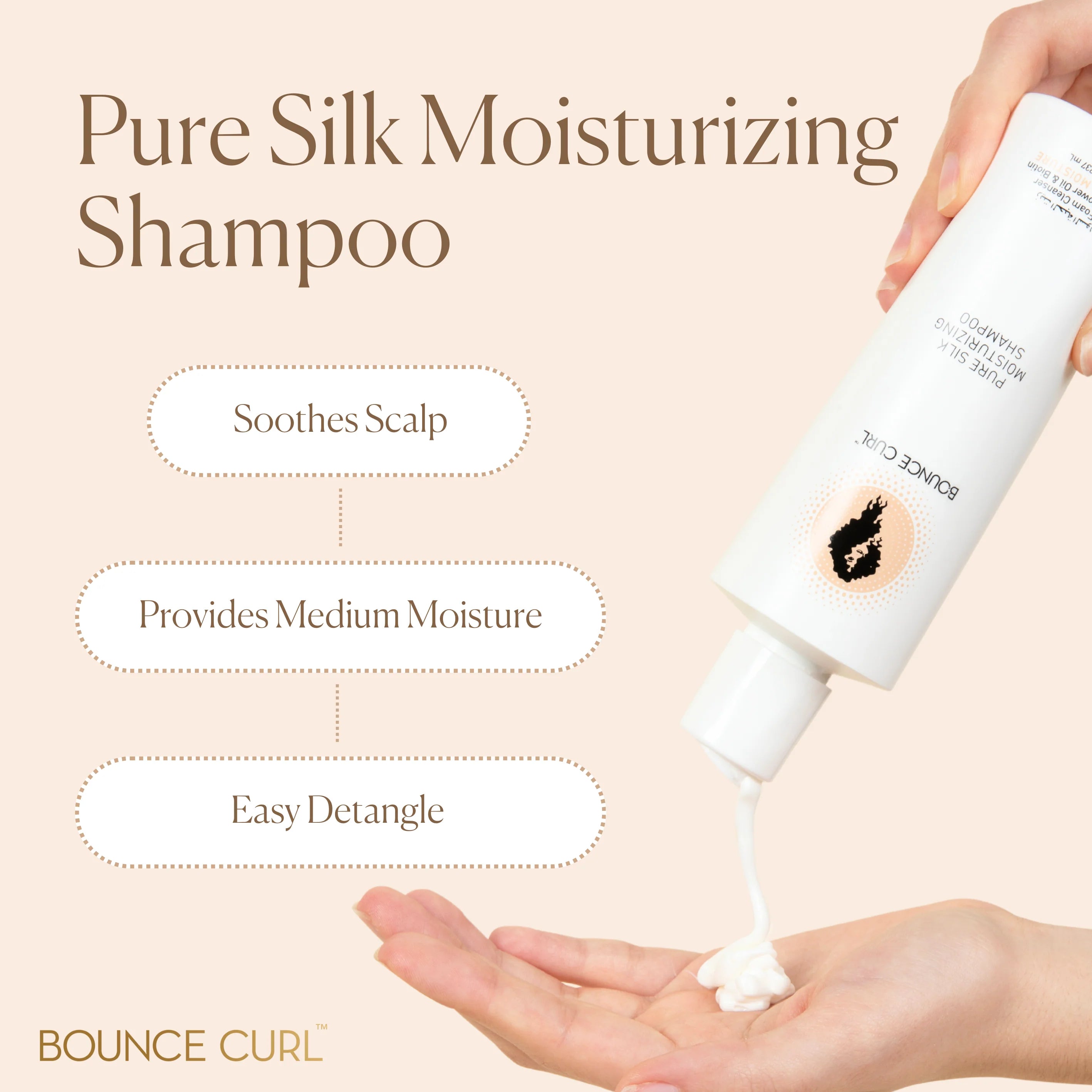 Bounce Curl Pure Silk Moisturizing Shampoo 237ml
