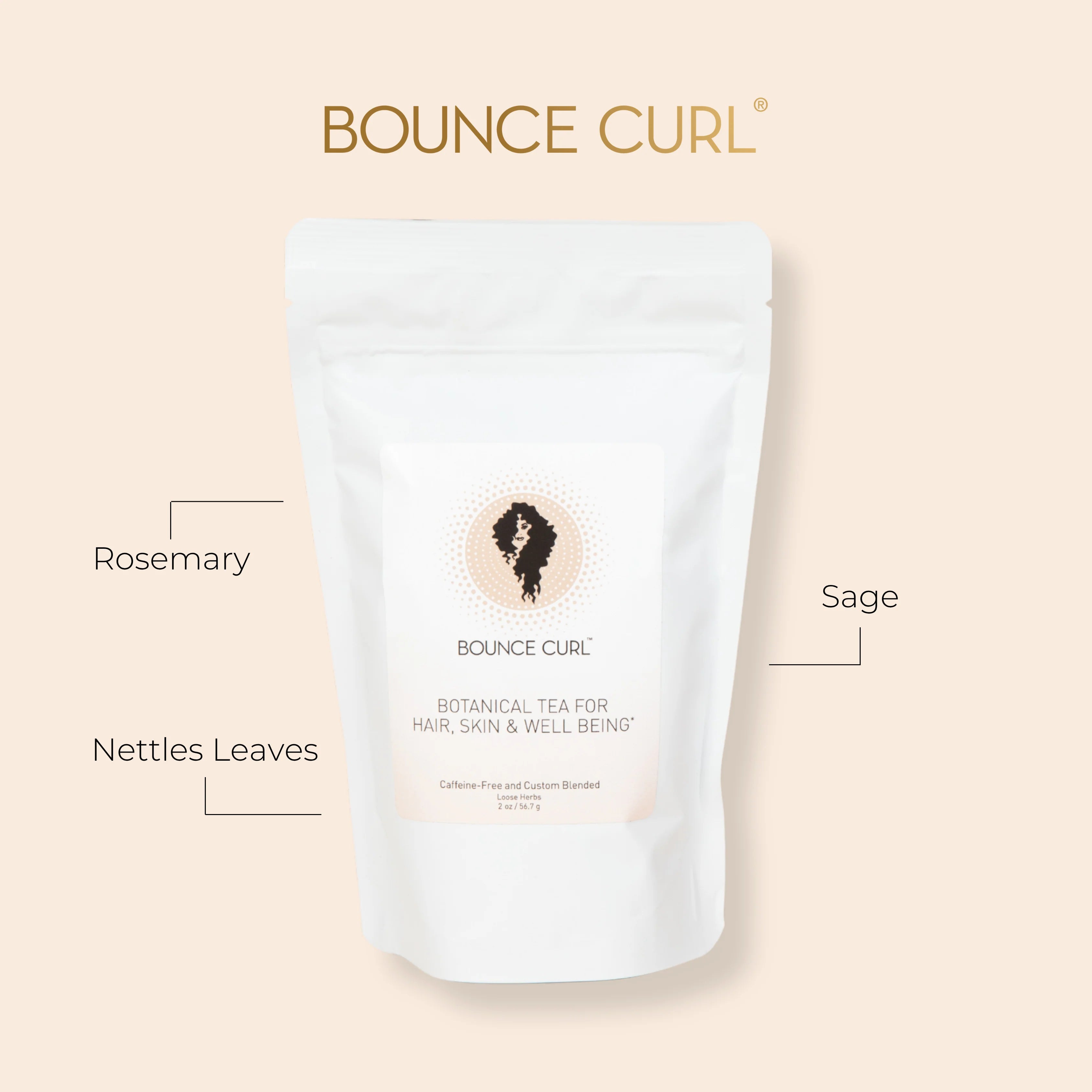 Bounce Curl Botanical Tea for Hair, Skin & Well Being 2oz